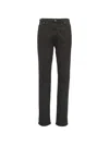 Ag Belt-loop Buttoned Trousers In Black