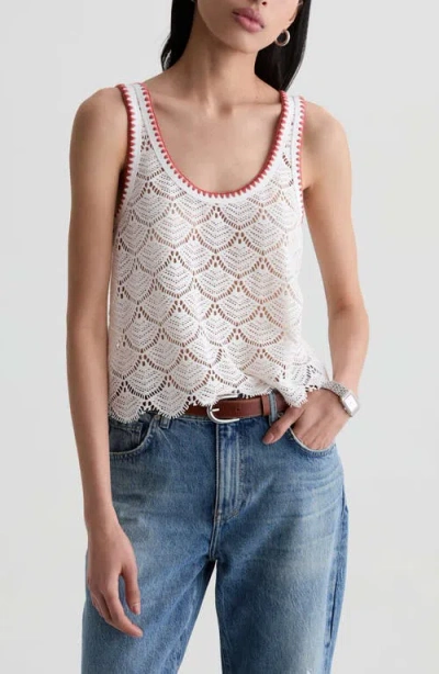 AG AG BIANCA OPENWORK TANK