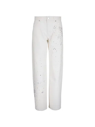 Ag Billie Crystal-embellished Jeans In White