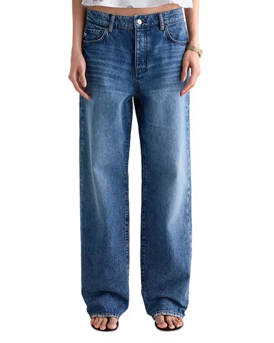 Ag Billie High Rise Straight Jeans In American Riviera In Blue