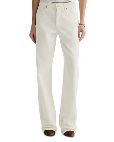Ag Billie High Rise Straight Jeans In Powder In Yellow