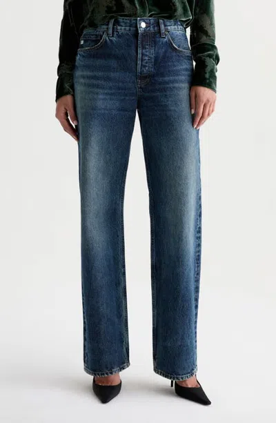 Ag Billie High Waist Straight Leg Jeans In Blue