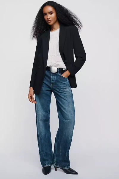 Ag Billie Mid Rise Straight Leg Jeans In Blue