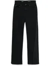 Ag Wide Leg Denim Trousers With Belt Loops