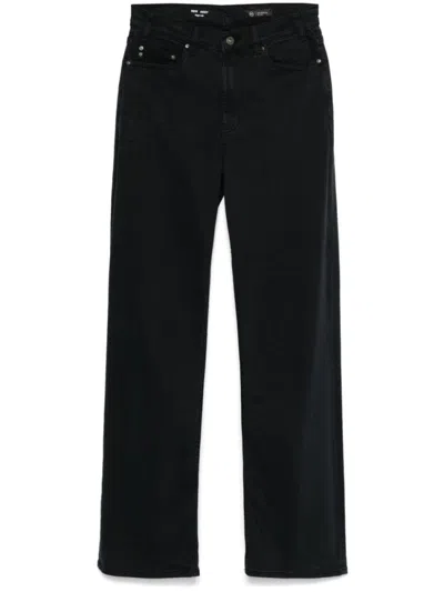 AG BLACK BAGGY WIDE DENIM JEANS