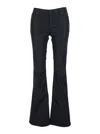 Ag Black Jeans With Belt Loops And Flared Leg In Denim Woman In Blue