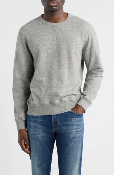 Ag Blake Cotton French Terry Crewneck Sweatshirt In Gray