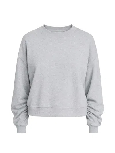 Ag Bogota Long-sleeved Crewneck Cotton Sweatshirt In Gray