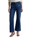 Ag Bonnie Flap Pockets Crop Flare Leg Jeans In Shallow