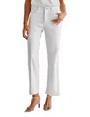 Ag Brinley Crop Mid-rise Straight Jeans In Gallery White In White