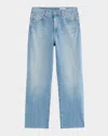 Ag Brinley Mid Rise Crop Straight Leg Jeans In Dana Point