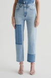 Ag Brinley Mid Rise Straight Crop Jeans In Carpinteria In Blue