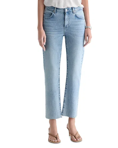 Ag Brinley High Rise Ankle Straight Jeans In Gold Country In Blue