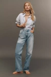 Ag Brinley High-rise Straight-leg Jeans In Blue