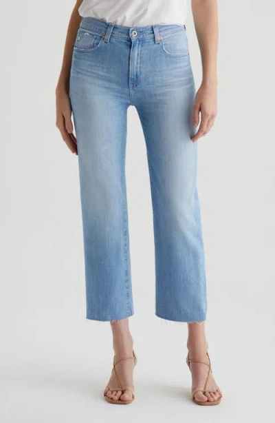 Ag Brinley High Waist Straight Crop Jeans In Blue