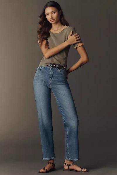 Ag Brinley High-rise Straight-leg Jeans In Blue