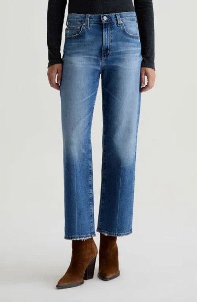 Ag Brinley Mid Rise Straight Crop Jeans In 17 Years Mystery In Blue