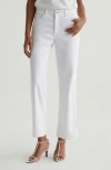 Ag Brinley Crop Mid-rise Straight Jeans In Gallery White In Gallery White