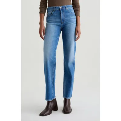 Ag Brinley Mid Rise Classic Straight Leg Jeans In Blue