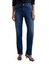 Ag Brinley Mid Rise Classic Straight Leg Jeans In 11 Years Memory In Blue