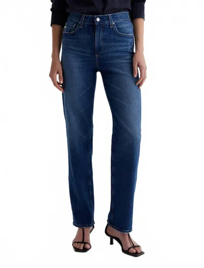 Ag Brinley Mid Rise Classic Straight Leg Jeans In 11 Years Memory In Blue