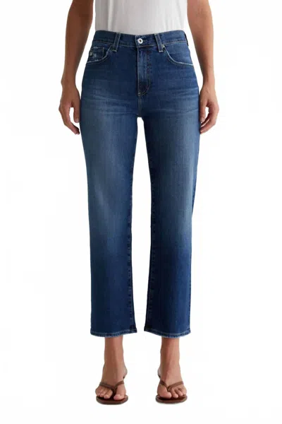 Ag Brinley Mid Rise Straight Crop Jeans In 7 Years La Jolla In Multi