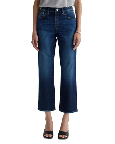 Ag Brinley Mid Rise Straight Crop Jeans In Outspoken In Blue