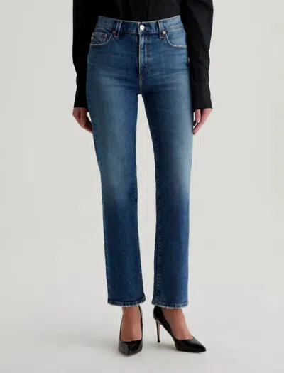 Ag Brinley Mid-rise Straight Denim Jeans In 15 Years Firenze