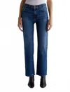 Ag Brinley Mid-rise Straight Denim Jeans In 15 Yr Prue In Blue