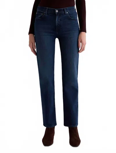 Ag Brinley Mid-rise Straight Jean In Midnight Sun In Blue
