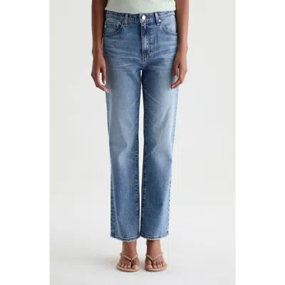 Ag Brinley Mid Rise Straight Leg Jeans In Blue