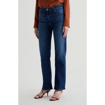 Ag Brinley Mid Rise Straight Leg Jeans In Blue