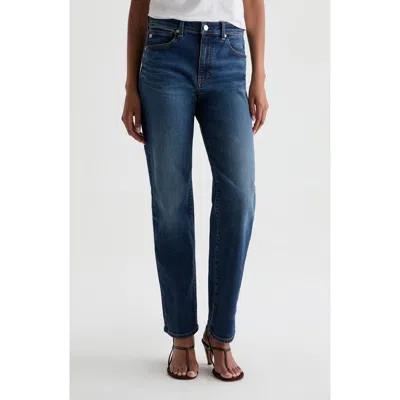 Ag Brinley Mid Rise Straight Leg Jeans In Blue