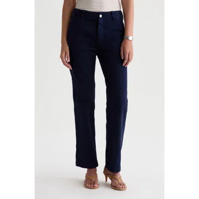 Ag Brinley Mid Rise Straight Leg Trouser Jeans In Blue