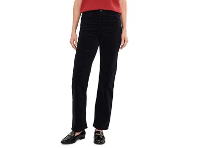 Ag Brinley Mid-rise Straight Corduroy Pants Women's Jeans Super Black: 26, Cotton/denim/elastane