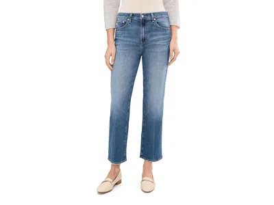 Ag Brinley Mid-rise Straight Crop In Blue