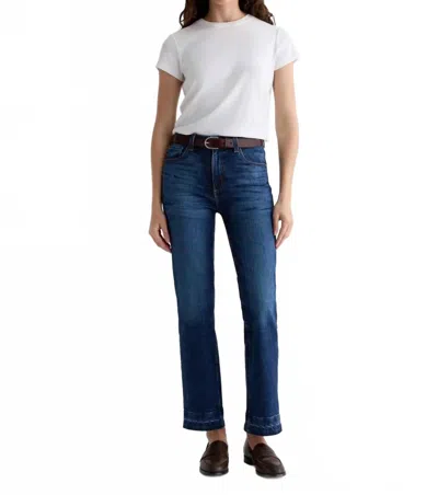 Ag Brinley Mid-rise Straight Jeans In Veiled In Blue