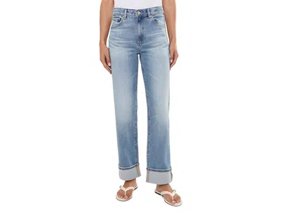 Ag Brinley Mid-rise Straight Jeans Women's Jeans 18 Years Vamp: 28, Cotton/denim/elastane In Blue