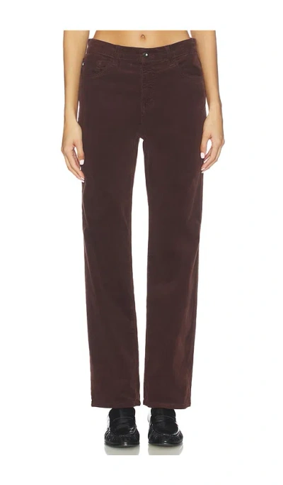 Ag Brinley Straight Jeans In Burgundy