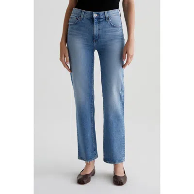 Ag Brinley Mid Rise Classic Straight Leg Jeans In Blue