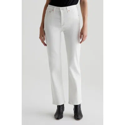 Ag Brinley Mid Rise Classic Straight Leg Jeans In Powder
