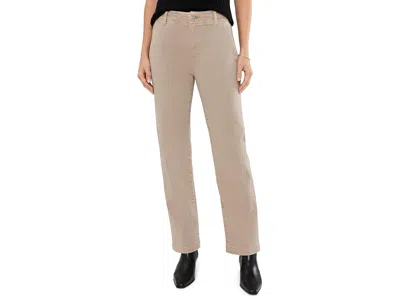 Ag Brinley Trousers Mid-rise Straight Women's Jeans Sulfur Studio Tan: 30, Cotton/denim/elastane In Neutral