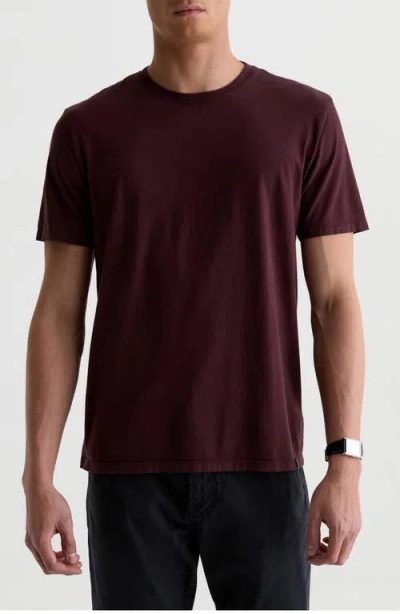 Ag Bryce Crew T-shirt In Burgundy