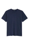 Ag Bryce Crewneck Stretch Linen T-shirt In Blue