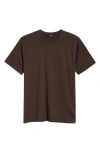 Ag Bryce Crewneck Stretch Linen T-shirt In Brown