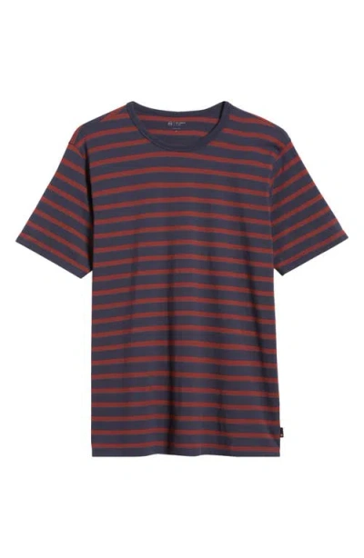 Ag Bryce Crewneck T-shirt In Deep Navy/dark Plum