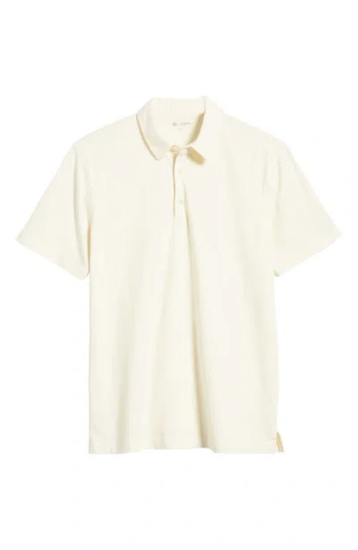 Ag Bryce Short Sleeve Polo Shirt In Ivory Dust