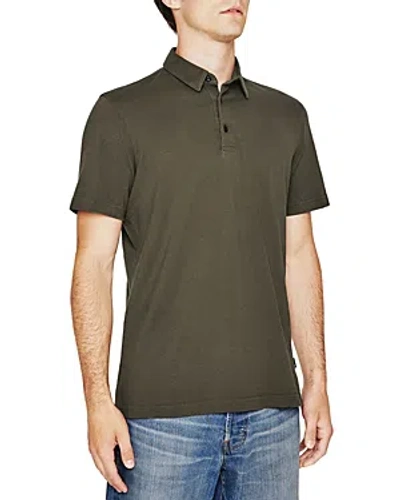 Ag Bryce Short Sleeve Polo Shirt In Brown