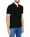 Ag Bryce Short Sleeve Polo Shirt In True Black