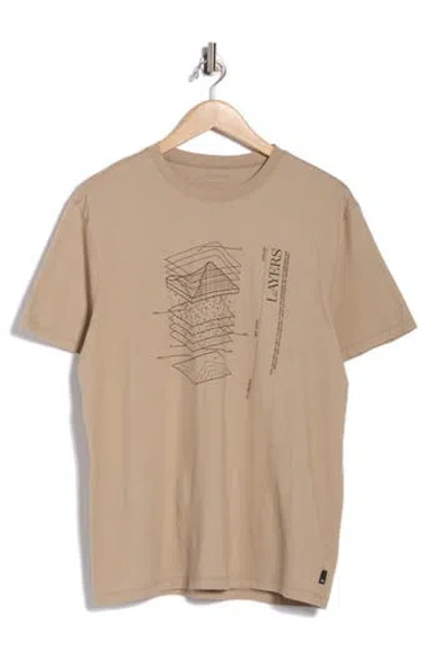Ag Bryce Slim Fit Graphic T-shirt In Brown